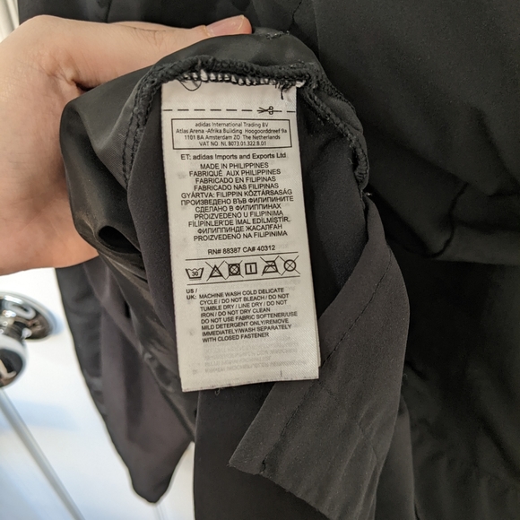 Adidas Half Zip Black Floral Windbreaker - Picture 2 of 7